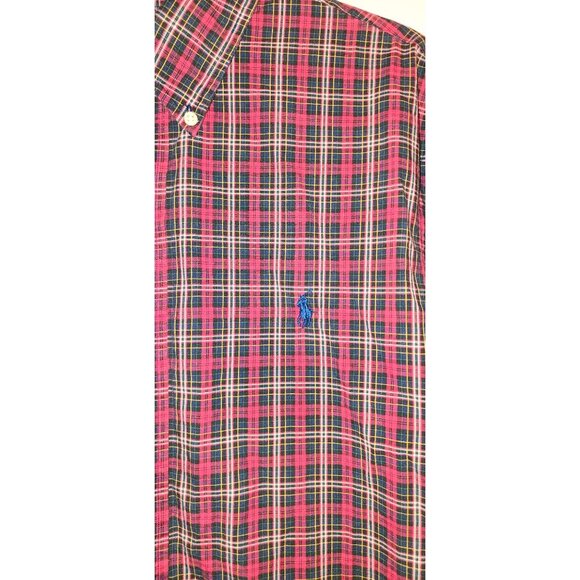 Ralph Lauren Mens Custom Fit Plaid Button-Down Long Sleeve Shirt Large - Picture 2 of 6